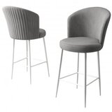 Hanah home set 6 barskih stolica fora grey white