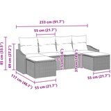  Set sofe 6 kom. Crna poliratan | shoptok.hr