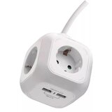  PRODUZNI KABL BELI 4R 1.9m 2xUSB KOCKA P04219GU EMOS | Eponuda.com