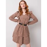 RUE PARIS Dress-WN-SK-R824.68-dark beige Cene