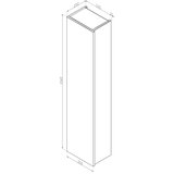  Dřevojas - Viseći kupatilski ormarić ZYLO 35x155 cm beo | Eponuda.com