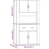  Visoka omara črna inženirski les, (20820079) | Shoptok.si