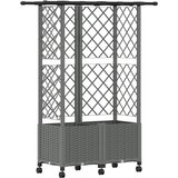  Povišeni krevet s mrežom i krovom Svjetlosiva 124 x 40 x 142 cm | shoptok.hr