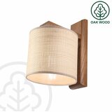  Zidna svetiljka AIDA 1xE27/15W/230V hrast/rafija | Eponuda.com