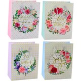 GIFT Bag Patterns Flowers Best Wishes 23 x 18 x 10.5 cm Cijene
