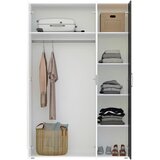 XXXL Omara Za Oblačila Jan, Bela, Antracit | Shoptok.si