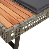  Kutna vrtna sofa s jastucima siva od poliratana i drva bagrema | shoptok.hr