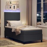  LED Box Spring Krevet Tamno siva i bijela 80 x 200 cm | shoptok.hr