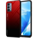 Cadorabo Ohišje, združljiv z OnePlus v rdeči barvi - črni - dvobarvni zaščitni pokrov iz silikona TPU in hrbta iz kaljenega stekla, (20595444) | Shoptok.si