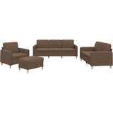  4-dijelni set sofa s jastucima smeđi od tkanine | shoptok.hr