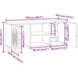 TV ormar Bijela visokog sjaja 102 x 34,5 x 50 cm | shoptok.hr