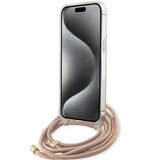  Originalna trda torbica GUESS GUHCP15XHC4SEP za iPhone 15 Pro Max (naramnica 4G tisk / roza) | Shoptok.si