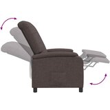  Fotelja s nagibom Tamno smeđa Tkanina | shoptok.hr