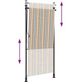  Vanjska roleta žuto-bijela 100 x 270 cm od tkanine i čelika | shoptok.hr