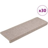 vidaXL preproge za stopnice 30 kosov 65x21x4 cm Taupe Cene