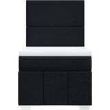 vidaXL Box spring postelja z vzmetnico črna 80x200 cm blago | Shoptok.si