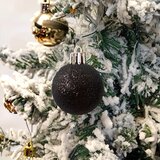 Tutumi Set Crnih Božićnih Kuglica za Ukras Božićnog Drvca - 100 komada | shoptok.hr