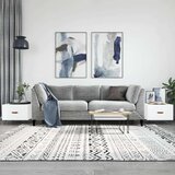 vidaXL klubske mizice 2 kosa bele 50x50x40 cm inženirski les | Shoptok.si