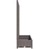 vidaXL Vrtna sadilica s rešetkom smeđa 120 x 40 x 121 5 cm PP | shoptok.hr
