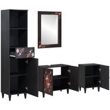  Set ormarića za kupaonicu s ladicama 4 pcs Čvrsto drvo manga | shoptok.hr