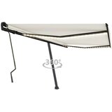  Tenda na ručno uvlačenje s LED svjetlima 400 x 300 cm krem | shoptok.hr