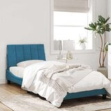  Okvir kreveta s LED svjetlima plavi 90 x 190 cm baršunasti | shoptok.hr