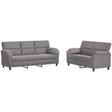  Set sofe 2 pcs Svjetlosiva Baršun - Svjetlosiva 2-sjedalo (140 cm) + 3-sjedalo | shoptok.hr