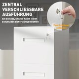  Mobilni ormar za spise ormar za spise pregrada centralno zaključavanje čelično kućište 5 kotača bijela 39 x 48 x 67 cm | shoptok.hr