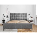 Miuform Siva oblazinjena zakonska postelja z letvenim dnom 180x200 cm Eve – | Shoptok.si