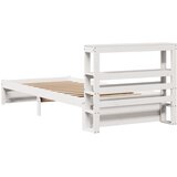  Okvir kreveta s uzglavljem bijeli 75x190 cm od borovine | Eponuda.com
