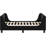  Otroški posteljni okvir z vznožjem Črna 80 x 160 cm Žamet, (5000104808) | Shoptok.si