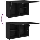 vidaXL Kupaonski zidni ormarić crni 60x25x40 cm izrađeno drvo | shoptok.hr