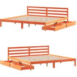 vidaXL Okvir kreveta bez madraca voštano smeđi 200x200 cm od borovine | shoptok.hr