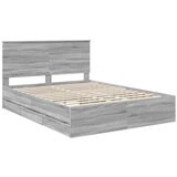  Konstrukcija postelje s predalom Siva Sonoma 150 x 200 cm, (5000121628) | Shoptok.si