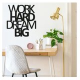 WALLXPERT Zidna dekoracija Work Hard Dream Big, 65x70 cm, 1,5 mm, Crna | Eponuda.ba