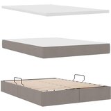  s madracem i skladištem Sivo-smeđa 140 x 200 cm Baršun | shoptok.hr