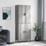 vidaXL Visoka komoda siva sonome 69 5x34x180 cm od konstruiranog drva | shoptok.hr