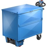 eurokraft pro zabojni voziček z električnim pogonom, stene iz jeklene pločevine, s pokrovom, dxšxv 1430 x 750 x 1200 mm | Shoptok.si