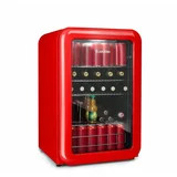 Klarstein poplife, hladilnik za pijače, 115 l, 0 - 10 °c, retro dizajn, rdeč
