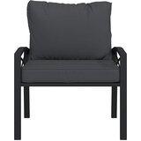  Vrtne stolice sa sivim jastucima 2 kom 68 x 76 x 79 cm čelične | shoptok.hr
