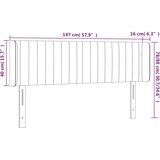  LED uzglavlje tamnosivo 147x16x78/88 cm baršunasto | shoptok.hr