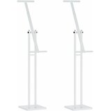  Stalci za sajmove 2 pcs Bijeli 26,5 x 26,5 x 150 cm Čelik | shoptok.hr