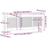 vidaXL Pokrov radiatorja 2 pcs Črna 205x20.5x81.5cm Konstruiran les | Shoptok.si