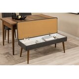 Hanah home vina 02 1053 walnut anthracite (produživi trpezarijski sto, stolice i konzola (5 komada))
