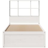 vidaXL Posteljni okvir brez vzmetnice bel 90x190 cm trdna borovina | Shoptok.si
