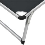  Sklopive ležaljke s krovom 2 kom aluminij i tekstilen crne | shoptok.hr