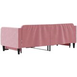  Dnevni krevet na razvlačenje ružičasti 90 x 200 cm baršunasti | shoptok.hr