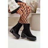 Boto Women's Heeled Boots Made Of Eco Suede Insulated Black Nevitas | Shoptok.si