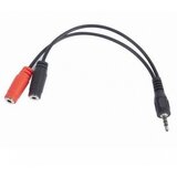Gembird audio adapter za slušalice 3,5mm 4pin to 2x 3,5 mm 3pin (mic/slušalice), 20cm CCA-417M Cijene