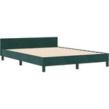  Postelja Temno Zeleno 160x200 cm Žamet, (22049747) | Shoptok.si